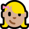 Girl - Medium Light emoji on Microsoft